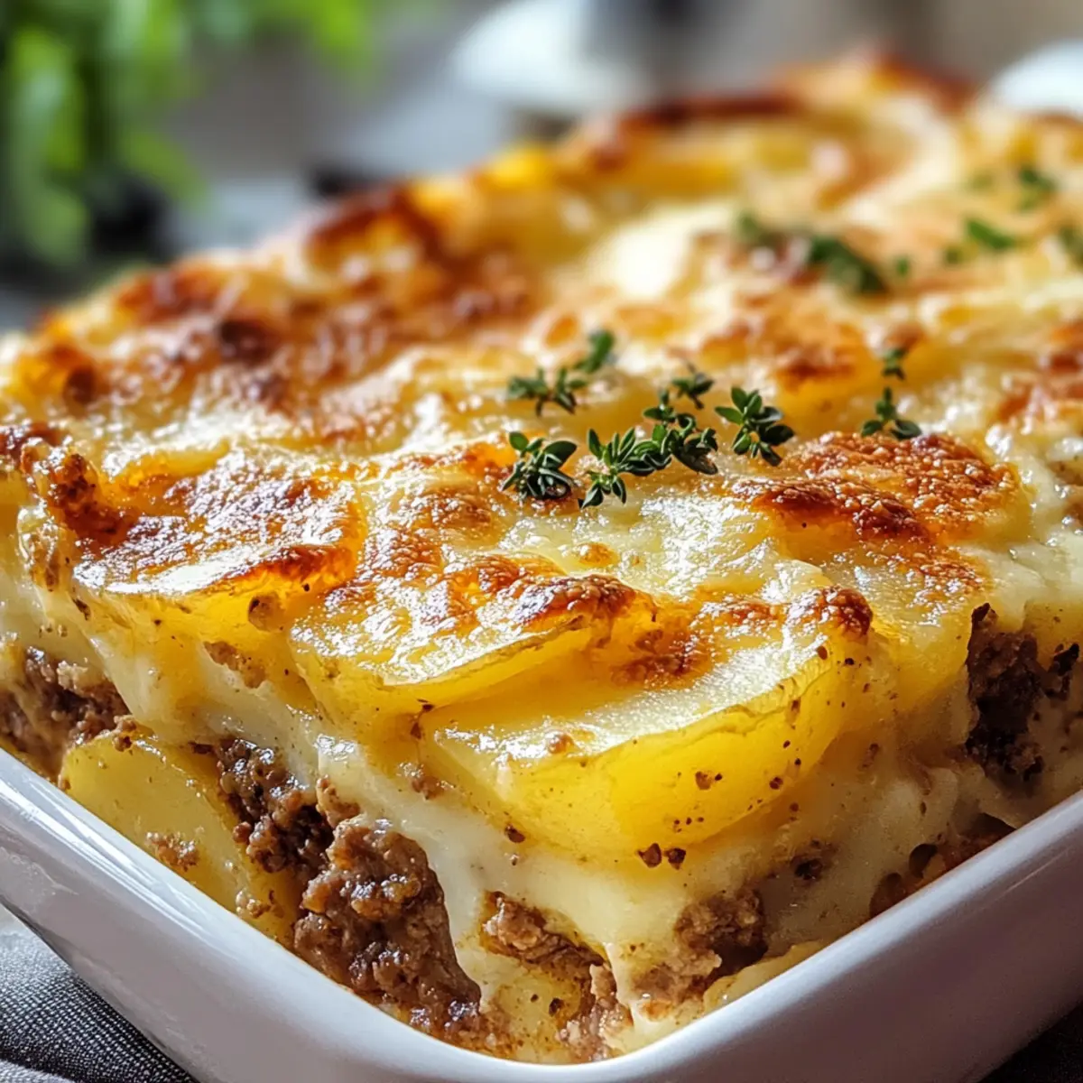 Cremiger Hackfleisch- und Kartoffelauflauf für Genießer